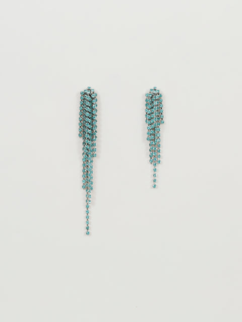 fine cascade earrings in aqua