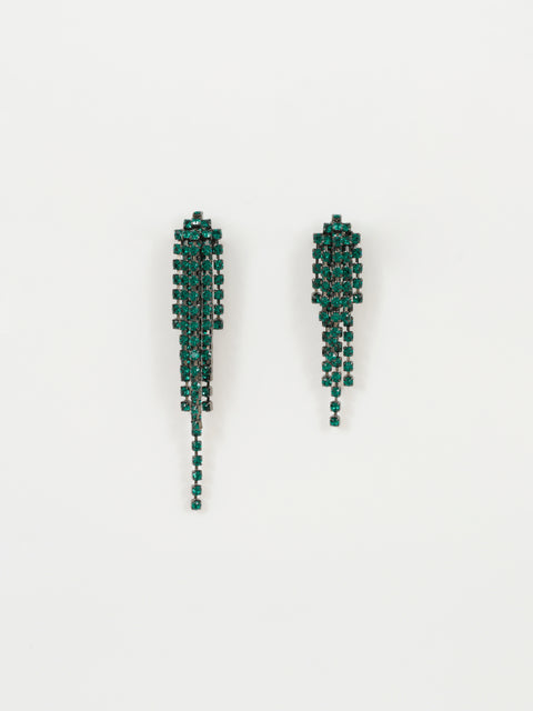 cascade earrings in emerald