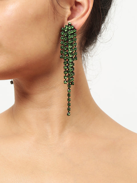 cascade earrings in light fern