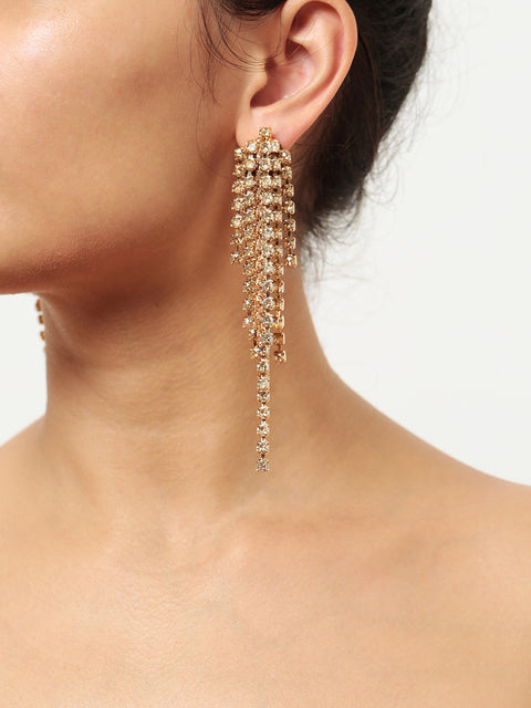 cascade earrings in golden shadow