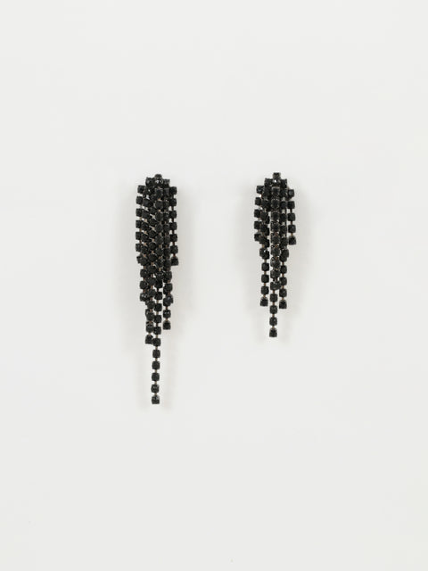 cascade earrings in jet