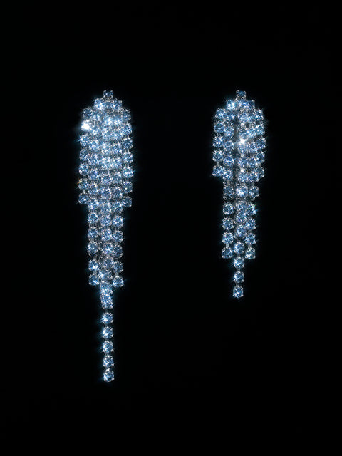 cascade earrings in light denim