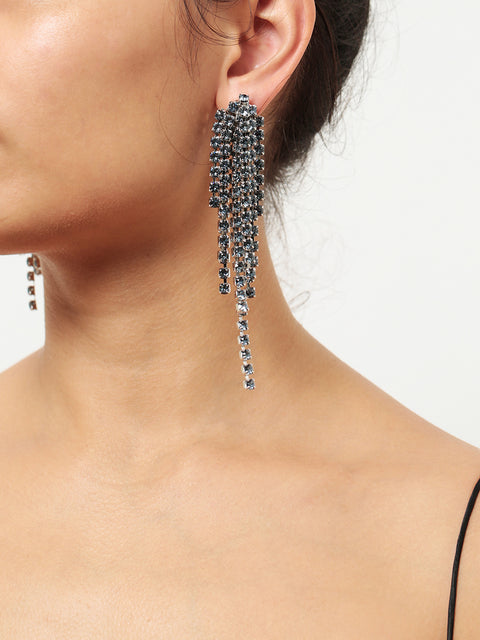 cascade earrings in light denim