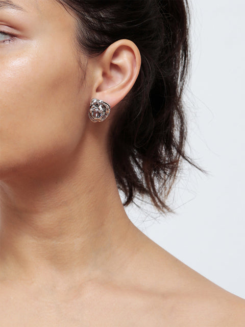 crystal molten earrings