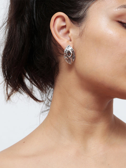 crystal molten earrings