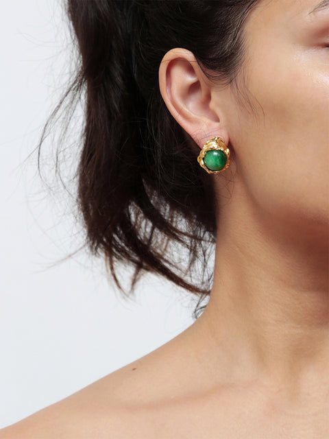 gold molten earrings