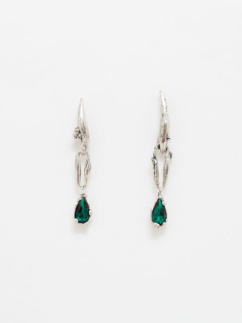 molten linked drop earrings