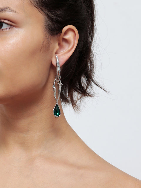 molten linked drop earrings