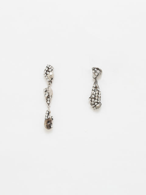 crystallized molten drop earrings