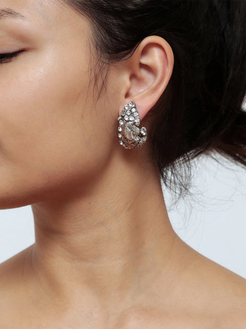 crystallized molten earrings