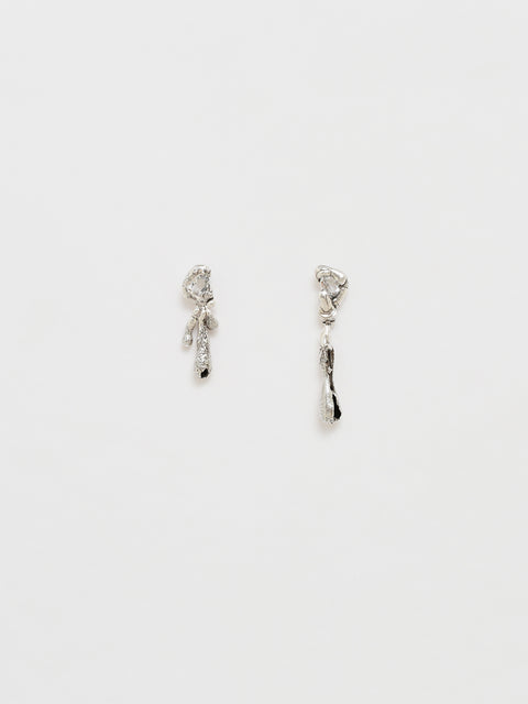 crystallized drop molten earrings