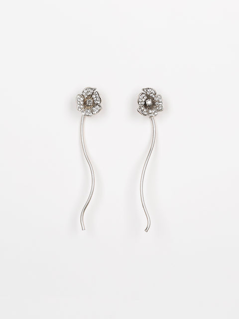 Two Crystal Flowers Drop Earrings – Ryanstorer