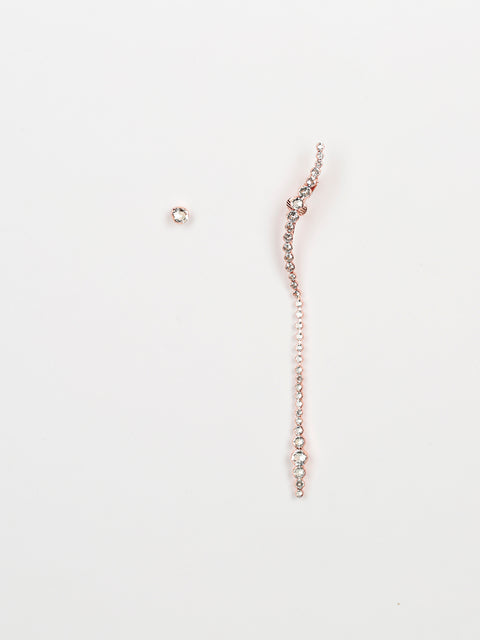 line cuff earring with long drop