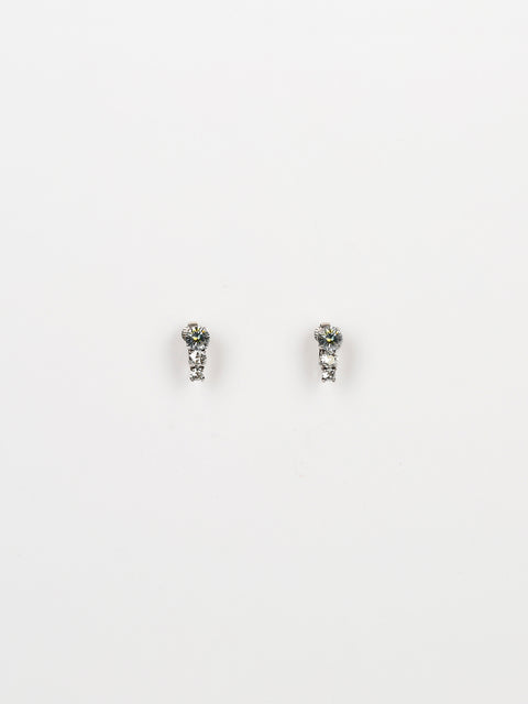 three crystal cuff earrings