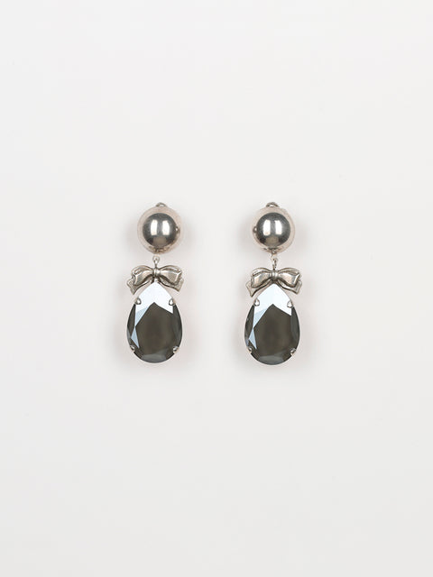 large crystal tear earrings