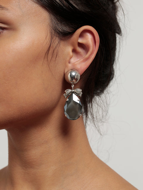 large crystal tear earrings